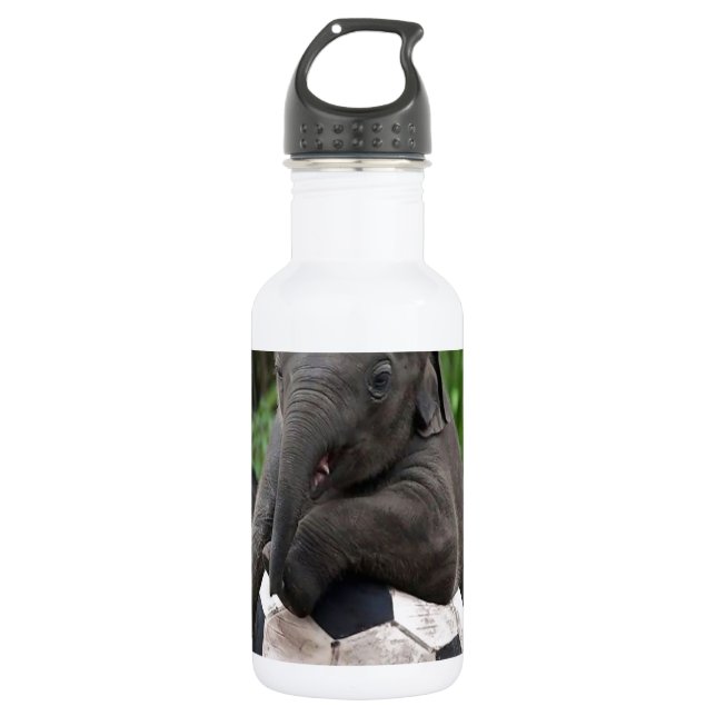 Elephant Soccer Stainless Steel Water Bottle (Front)