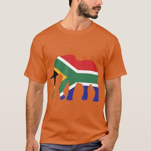 Elephant South Africa  African Flag Wild Safari Gi T_Shirt