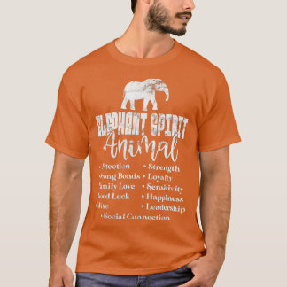 Elephant Spirit Animal Elephants Lover Distressed  T-Shirt