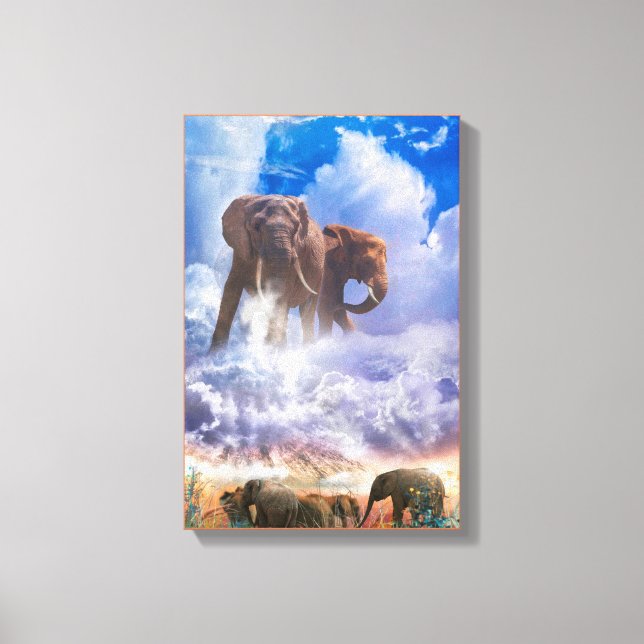 ELEPHANT SPIRITS OF Mount Kilimanjaro Canvas Print (Front)