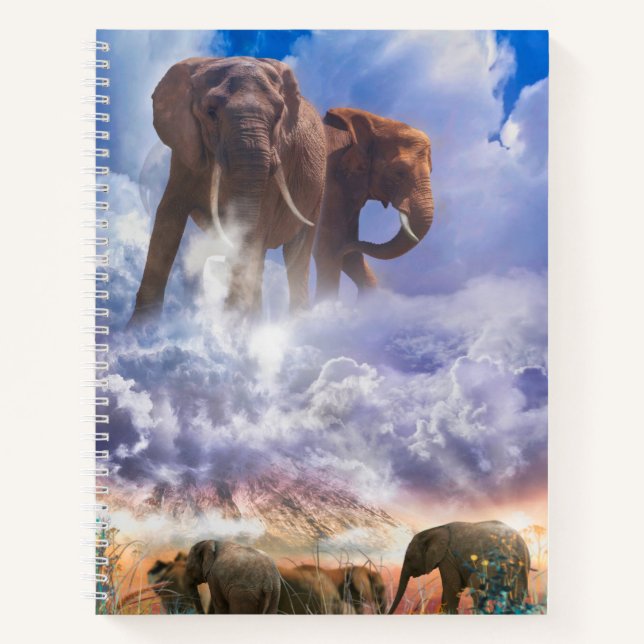 ELEPHANT SPIRITS OF Mount Kilimanjaro Notebook (Front)