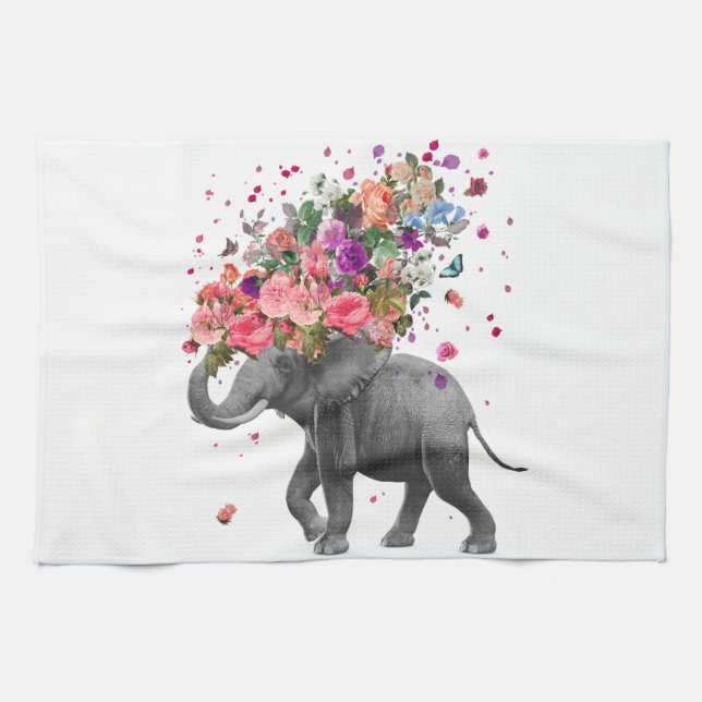 Elephant Splash Kitchen Towel (Horizontal)