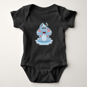 Elephant Splashing Water Baby Bodysuit
