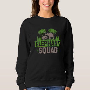 Elephant Squad  Elephant Keeper Zoologist Sweatshirt