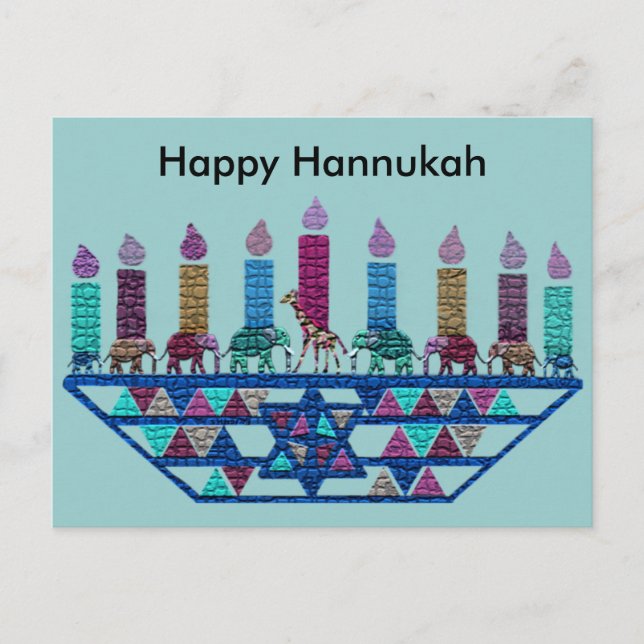Elephant Star Menorah Postcards (Front)