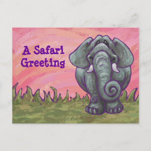 Elephant Stationery Postcard