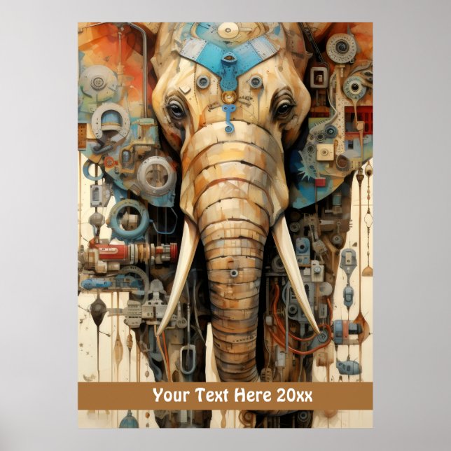 Elephant Steampunk Poster (Front)