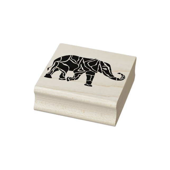 elephant stencil silhouette art stamp (Stamp)