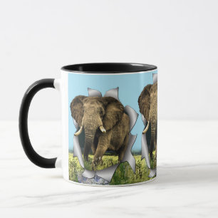 Elephant Stepping Through Paper Mug