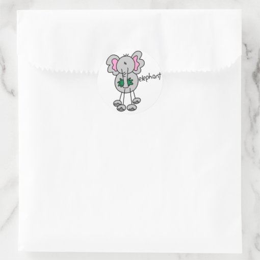 Elephant Stick Figure Stickers Sticker Zazzle