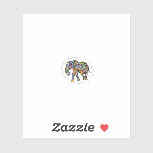 Elephant Sticker Sheet | Colorful Mini Decals (Sheet)