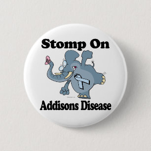Elephant Stomp On Addisons Disease Pinback Button