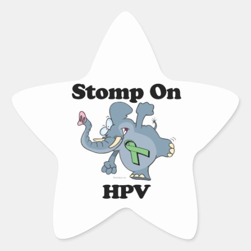 Elephant Stomp On HPV Star Sticker