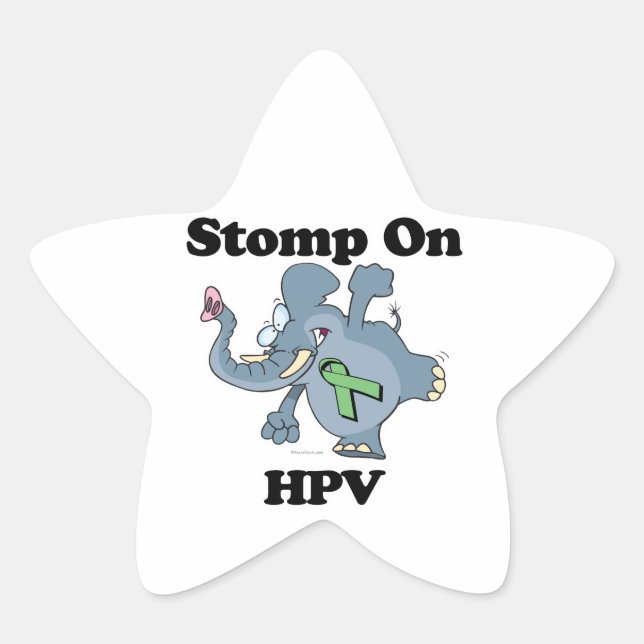 Elephant Stomp On HPV Star Sticker (Front)