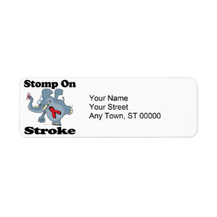 Elephant Stomp On Stroke Label