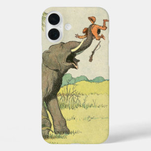Elephant Story Book Drawing iPhone 16 Plus Case