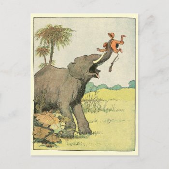 Elephant Story Book Drawing Postcard by kidslife at Zazzle