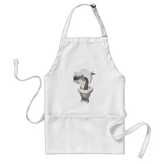 Elephant Stuck In Toilet Adult Apron