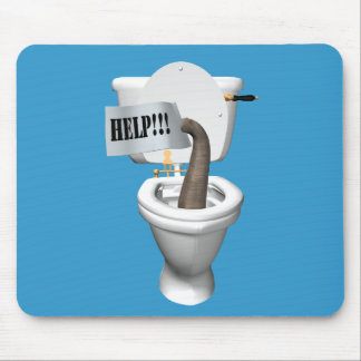 Elephant Stuck In Toilet Mouse Pad