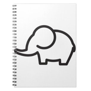 Elephant Stylized Line Art Notebook