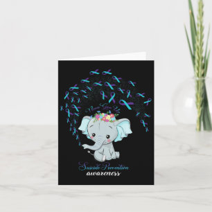 Elephant Suicide Prevention Warrior Awareness Gift Card
