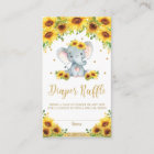 Elephant Sunflower Baby Shower Diaper Raffle