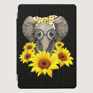 Elephant Sunflower Cute Elephant Love Sunflower iPad Pro Cover