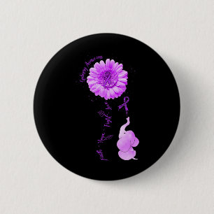 Elephant Sunflower Faith Hope Fight Love Epilepsy Button