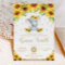 Elephant Sunflower Floral Baby Shower Girl