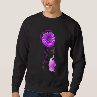 Elephant Sunflower Purple Faith Hope Fight Love Al Sweatshirt
