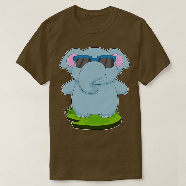 Elephant Sunglasses T-Shirt (Design Front)