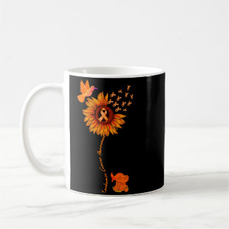 Elephant Suower Orange Ribbon Leukemia Cancer Coffee Mug