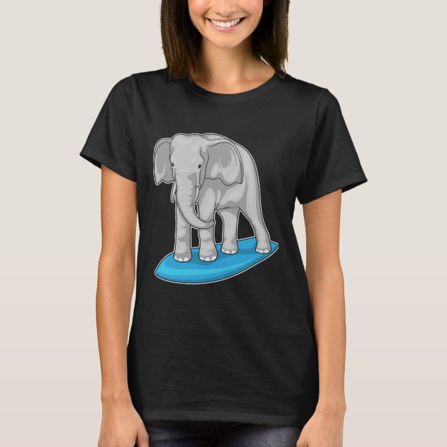 Elephant Surfer Surfboard T-Shirt (Front)