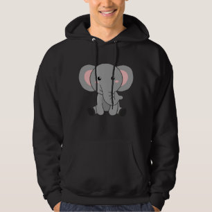 Elephant Sweet Animals Pink Elephant Zoo Animals Hoodie