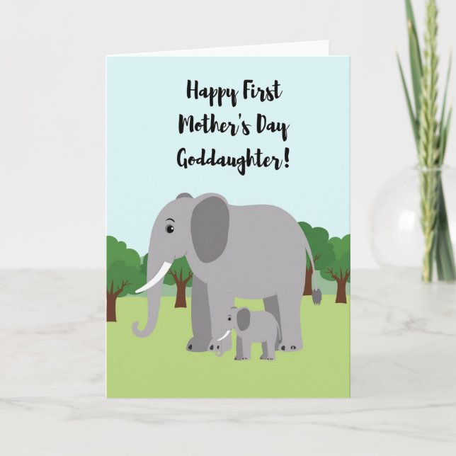Elephant Sweet Mothers Day Card (Front)