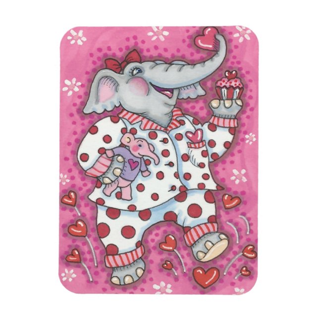 Elephant Sweetheart VALENTINE MAGNET *Customize (Vertical)