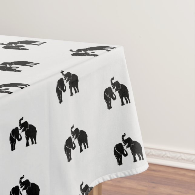 Elephant Tablecloth - Choose Colors (In Situ)