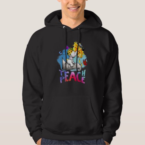 Elephant Teach Peace Sunflower Hoodie