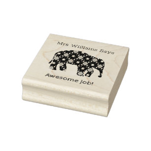 Elephant Teachers Reward Rubber Stamp