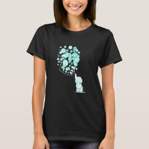 Elephant Teal Balloons Progressive Supranuclear Pa T-Shirt
