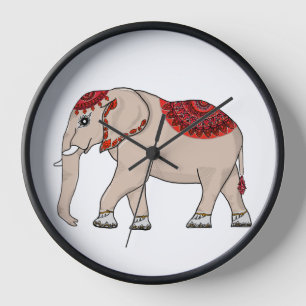Elephant Thai style for clock. Clock
