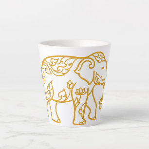 Elephant Thai style for gift you. Latte Mug