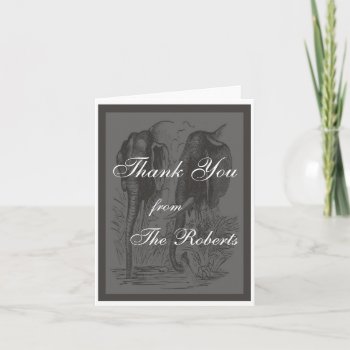 Elephant Thank You Card by Iggys_World at Zazzle