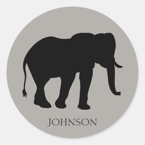 Elephant Themed Sticker Envelope Seal