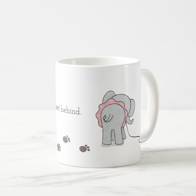 Elephant thoughtful quote mug (Front Right)