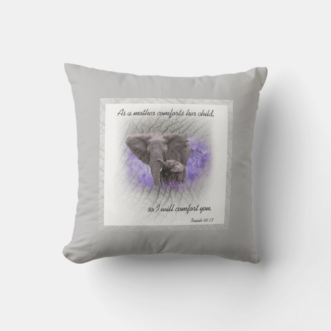 Elephant Throw Pillow (Front)