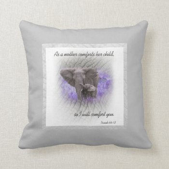 Elephant Throw Pillow by BiscardiArt at Zazzle