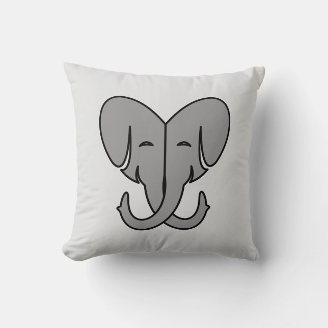Elephant Throw Pillow (Front)