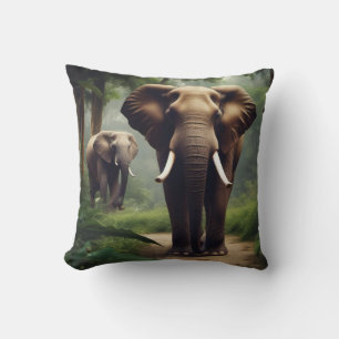 Elephant throw pillow