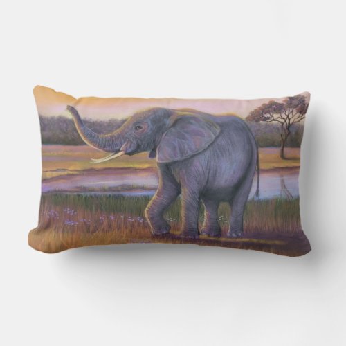 Elephant Throw Pillow_ Home Decor_ Gifts Lumbar Pillow